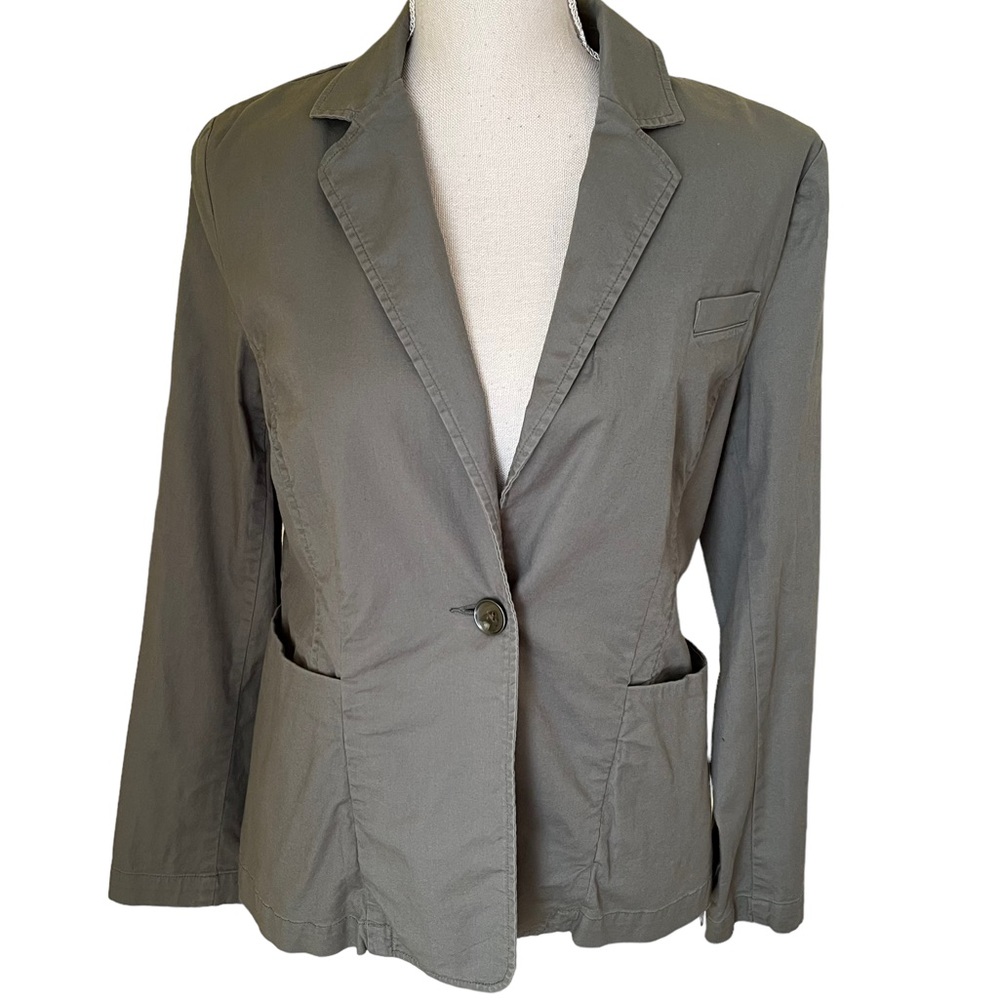 CAbi Olive Green Vintage #207 Single Button Blazer S